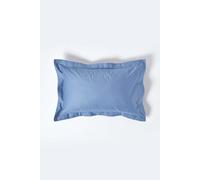 HOMESCAPES 1000 Thread Count Egyptian Cotton Blue Oxford Size Pillowcase