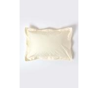 HOMESCAPES 1000 Thread Count Egyptian Cotton Cream Oxford Size Pillowcase