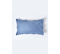 Homescapes Egyptian Cotton Oxford Pillowcase 1000 Tc, King Size In Blue Blue