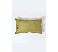 Homescapes Egyptian Cotton Oxford Pillowcase 1000 Tc, King Size In Olive Olive One Size