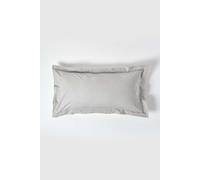 Homescapes Egyptian Cotton Oxford Pillowcase 200 TC, King Size in Silver Homescapes Silver