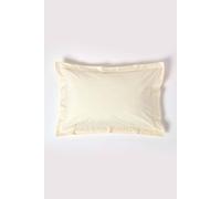 HOMESCAPES Cream Pure Egyptian Cotton Oxford Pillowcase Standard Size 200 TC 400 Thread Count Percale Equivalent Pillow Case