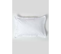 HOMESCAPES White Pure Egyptian Cotton Oxford Pillowcase Standard Size 200 TC 400 Thread Count Percale Equivalent Pillow Case