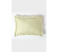 Homescapes Egyptian Cotton Satin Stripe Oxford Pillowcase 330 Tc In Green Green One Size