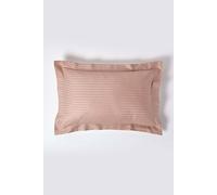 Egyptian Cotton Satin Stripe Oxford Pillowcase 330 TC Homescapes Taupe One Size