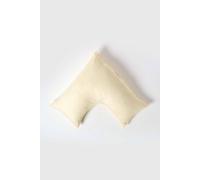 HOMESCAPES Pastel Yellow Pure Egyptian Cotton V-Shape Pillowcase 330 TC 500 Thread Count Percale Equivalent Satin Stripe Pillow Case For Nursing Pregnancy and Elderly