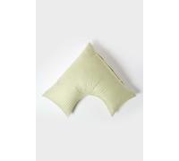 HOMESCAPES Sage Green Pure Egyptian Cotton V-Shape Pillowcase 330 TC 500 Thread Count Percale Equivalent Satin Stripe Pillow Case For Nursing Pregnancy and Elderly