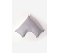HOMESCAPES Grey Pure Egyptian Cotton V-Shape Pillowcase 330 TC 500 Thread Count Percale Equivalent Satin Stripe Pillow Case For Nursing Pregnancy and Elderly