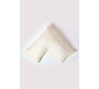 HOMESCAPES Cream Pure Egyptian Cotton V-Shape Pillowcase 200 TC 400 Thread Count Percale Equivalent Pillow Case For Nursing Pregnancy and Elderly