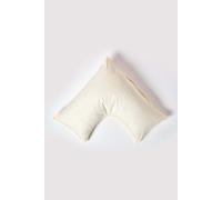 HOMESCAPES Cream Pure Egyptian Cotton V-Shape Pillowcase 200 TC 400 Thread Count Percale Equivalent Pillow Case For Nursing Pregnancy and Elderly