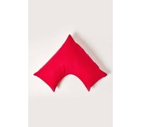 HOMESCAPES Red Pure Egyptian Cotton V-Shape Pillowcase 200 TC 400 Thread Count Percale Equivalent Pillow Case For Nursing Pregnancy and Elderly