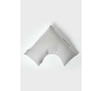 HOMESCAPES Silver Grey Pure Egyptian Cotton V-Shape Pillowcase 200 TC 400 Thread Count Percale Equivalent Pillow Case For Nursing Pregnancy and Elderly