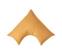 HOMESCAPES Egyptian Cotton V Shaped Pillowcase 200 TC - Mustard Yellow