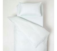 HOMESCAPES Blue Cot Bed Duvet Cover Set 120 x 150cm 100% Egyptian Cotton Percale Toddler Duvet Cover with Pillowcase Hypoallergenic Easy Care Children’s Bedding 330 TC 500 Thread Count Equivalent