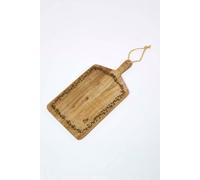 Homescapes Etched Christmas Holly Mango Wood Chopping Board