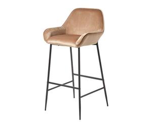 Homescapes Eton Velvet Bar Stool Champagne