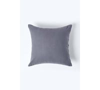 Homescapes Dark Grey European Linen Pillowcase, 80 X 80 Cm