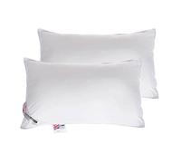 HOMESCAPES - EXTRA FILLED - Super Microfibre Bounce Back Pillows - PAIR - Standard UK Size - Medium to Firm Support