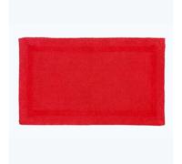 HOMESCAPES Extra Large Bath Mat, Luxury 1600gsm Super Soft 100% Cotton, Reversible Bathroom Mats Non-Slip, Washable, Super Absorbent, Quick-Dry, Red Bathroom Rug, 70 x 120 cm