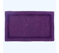 HOMESCAPES Extra Large Bath Mat, Luxury 1600gsm Super Soft 100% Cotton, Reversible Bathroom Mats Non-Slip, Washable, Super Absorbent, Quick-Dry, Plum Bathroom Rug, 70 x 120 cm