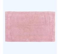 HOMESCAPES Extra Large Bath Mat, Luxury 1600gsm Super Soft 100% Cotton, Reversible Bathroom Mats Non-Slip, Washable, Super Absorbent, Quick-Dry, Blush Pink Bathroom Rug, 70 x 120 cm