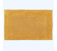 Luxury Extra Large Bath Mat Reversible 1600GSM 100% Cotton, 70 x 120cm Homescapes Mustard One Size