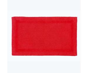 HOMESCAPES Extra Large Bath Mat, Luxury 1600gsm Super Soft 100% Cotton, Reversible Bathroom Mats Non-Slip, Washable, Super Absorbent, Quick-Dry, Red Bathroom Rug, 70 x 120 cm