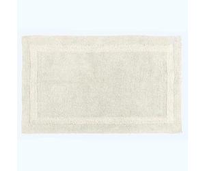 HOMESCAPES Extra Large Bath Mat, Luxury 1600gsm Super Soft 100% Cotton, Reversible Bathroom Mats Non-Slip, Washable, Super Absorbent, Quick-Dry, Cream Bathroom Rug, 70 x 120 cm