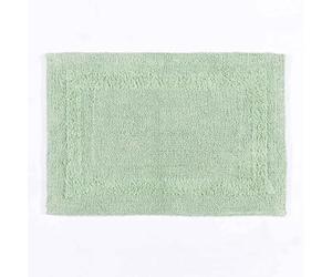 HOMESCAPES Extra Large Bath Mat, Luxury 1600gsm Super Soft 100% Cotton, Reversible Bathroom Mats Non-Slip, Washable, Super Absorbent, Quick-Dry, Sage Green Bathroom Rug, 70 x 120 cm