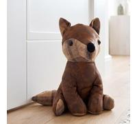 HOMESCAPES Fabric Door Stop Soft Fox, Cute Weighted Fabric Animal Door Stopper for Home Decor Novelty, 1.5kg