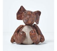 HOMESCAPES Door Stop Novelty Elephant Door Stopper Animal Faux Leather