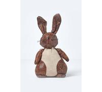 HOMESCAPES Door Stop Novelty Rabbit Door Stopper Animal Faux Leather
