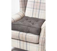 Homescapes Faux Suede Armchair Booster Cushion In Grey Grey