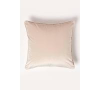 (Cream) Filled Velvet Cushion with Piped Edge 46 x 46 cm