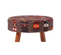 Homescapes Flat Kilim Footstool With Legs