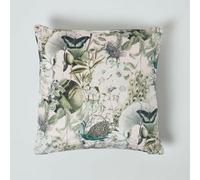 Homescapes Floral Butterfly Garden Pink Cushion 46 X 46 Cm