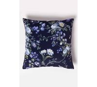 Homescapes Floral Midnight Garden Purple Filled Velvet Cushion 46 x 46 cm Homescapes Purple 46 x 46 cm