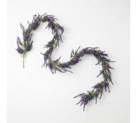 HOMESCAPES Flower Garland Lavender - 190cm Artificial Flower Garland for Decoration, Spring Floral Garland Hanging Vine for Wedding Arch Mantle Home Wall Bedroom Party Decor