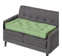 Homescapes Forest Green Cotton 2 Seater Booster Cushion
