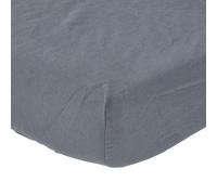 Homescapes Luxury Soft Plain Linen Fitted Sheet 12 Inch Deep In Dark Grey Dark Grey Single Fitted