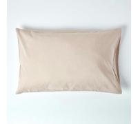 (King - 48 x 91 cm, Natural) Luxury Soft Linen Pillowcase Plain Textured