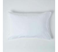 HOMESCAPES French Flax Linen Housewife Pillowcase, King Size - White