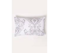 HOMESCAPES Luxury Toile Cushion Grey & White French Damask Style Prefilled Cushion With Zip & Microfibre Insert, 50 x 30 cm