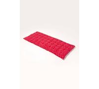 HOMESCAPES Red Polka Dot Garden Bench Cushion 2 Seater Seat Pad for Patio Furniture Kitchen or Dining Bench Indoor & Outdoor Use Comfortable 100% Cotton Thick Cushion 108 cm Wide