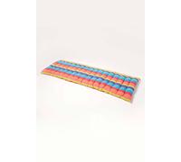 HOMESCAPES Multi-Colour Stripe Garden Bench Cushion 3 Seater Seat Pad for Patio Furniture Kitchen or Dining Bench Indoor & Outdoor Use Comfortable 100% Cotton Thick Cushion 143 cm Wide