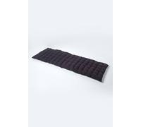HOMESCAPES Black Garden Bench Cushion 3 Seater Seat Pad for Patio Furniture Kitchen or Dining Bench Indoor & Outdoor Use Comfortable 100% Cotton Modern Tufted Style Thick Cushion 143cm Wide