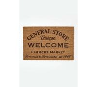 Homescapes General Store Non-Slip Coir Doormat In Natural Natural 40cm x 60cm
