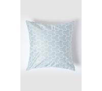 Homescapes Geometric Jacquard Cushion Cover In Blue Blue