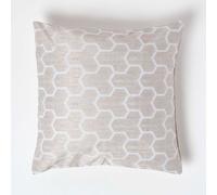 Homescapes Geometric Natural Jacquard Cushion Cover, 45 X 45 Cm