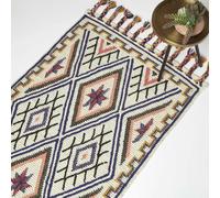 Goa Multi Colour Kilim Wool Rug Homescapes Multi 160cm x 230cm